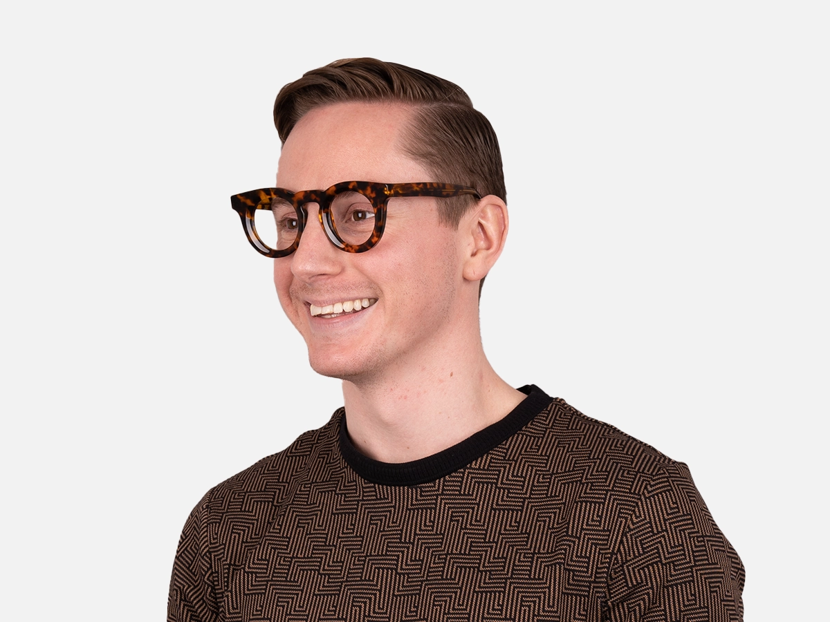 Round Tortoise Shell Eyeglasses-2