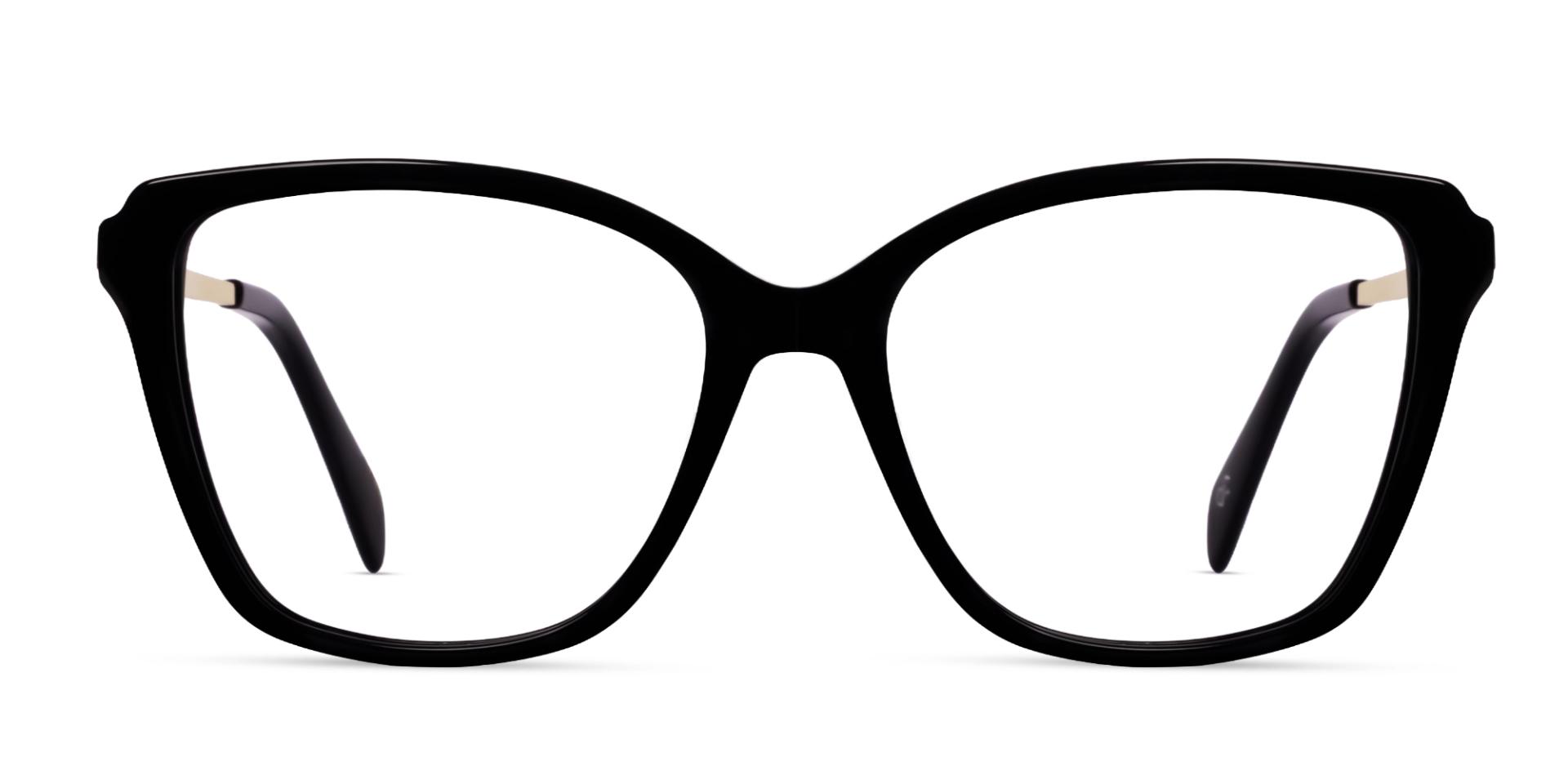 Black Butterfly Square Fullrim Acetate Glasses