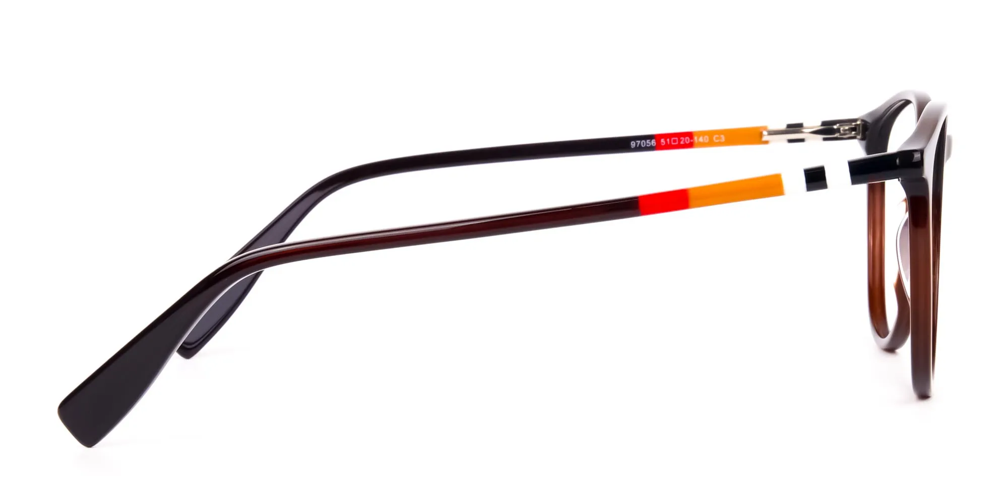 Dark Brown Round Full Rimmed Glasses-2