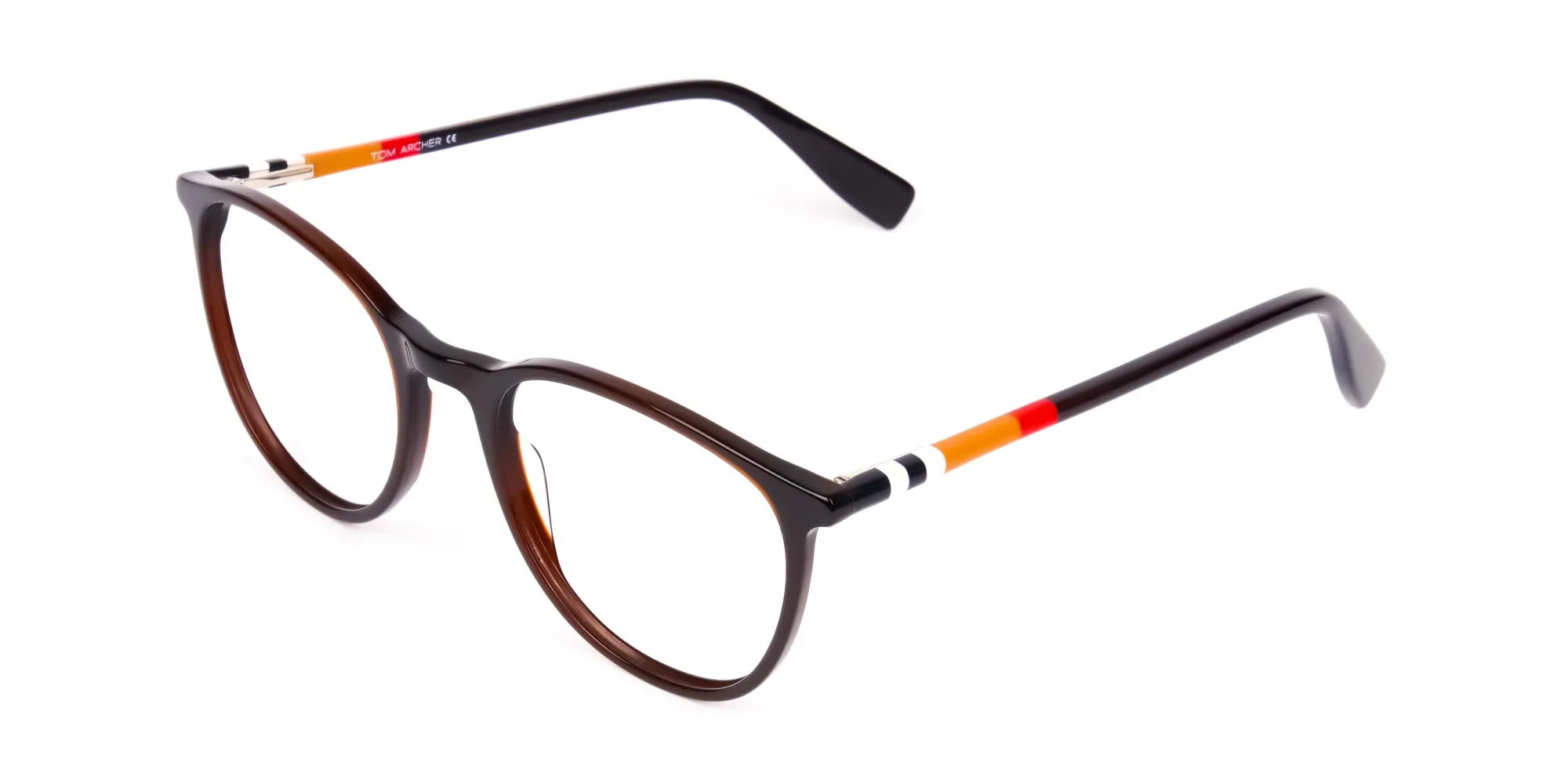 Dark Brown Round Full Rimmed Glasses-2