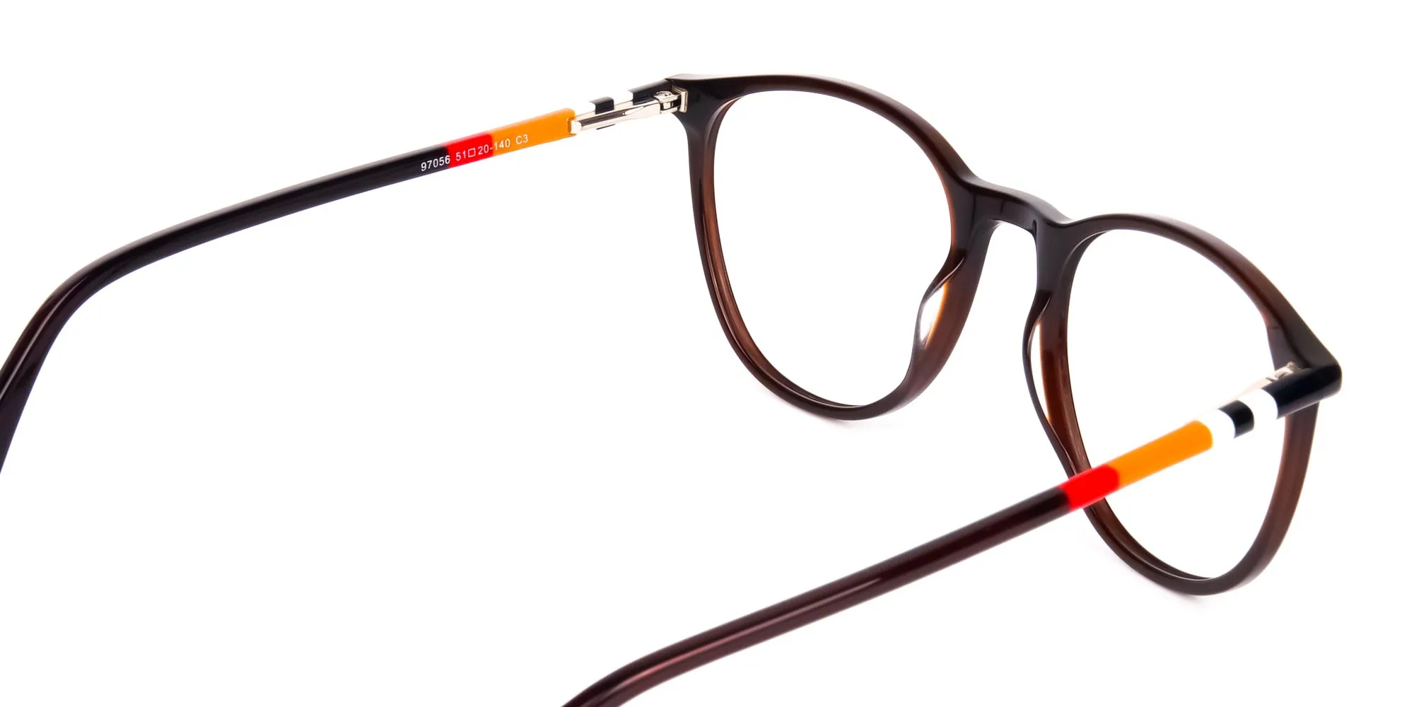 Dark Brown Round Full Rimmed Glasses-2