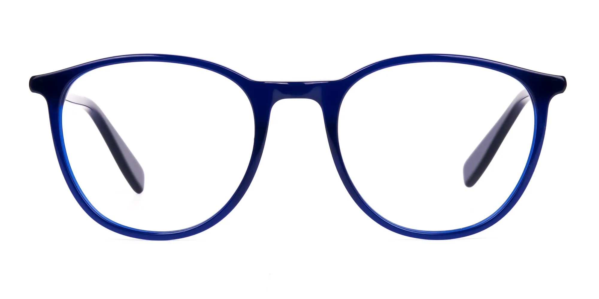 A97056F/4 - A Blue Round Full Rimmed Glasses
