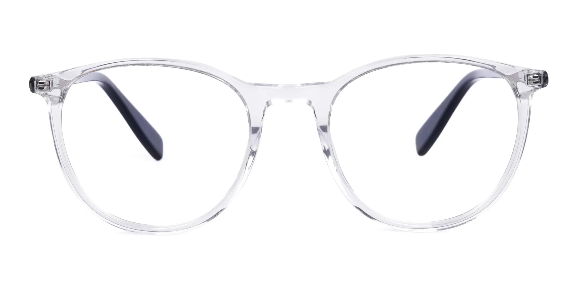 A97056F/6 - Crystal Clear Round Fully Rim Glasses