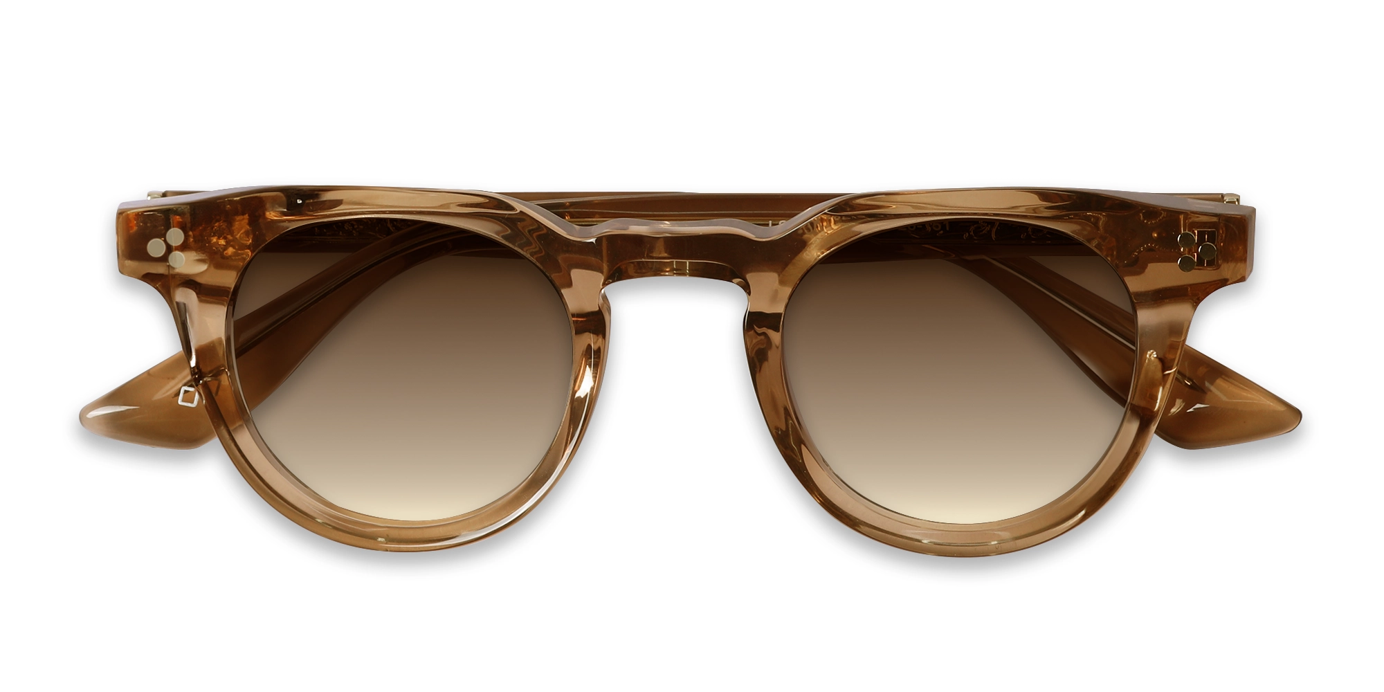 Crystal Taupe Brown Cat Eye Sunglasses-6