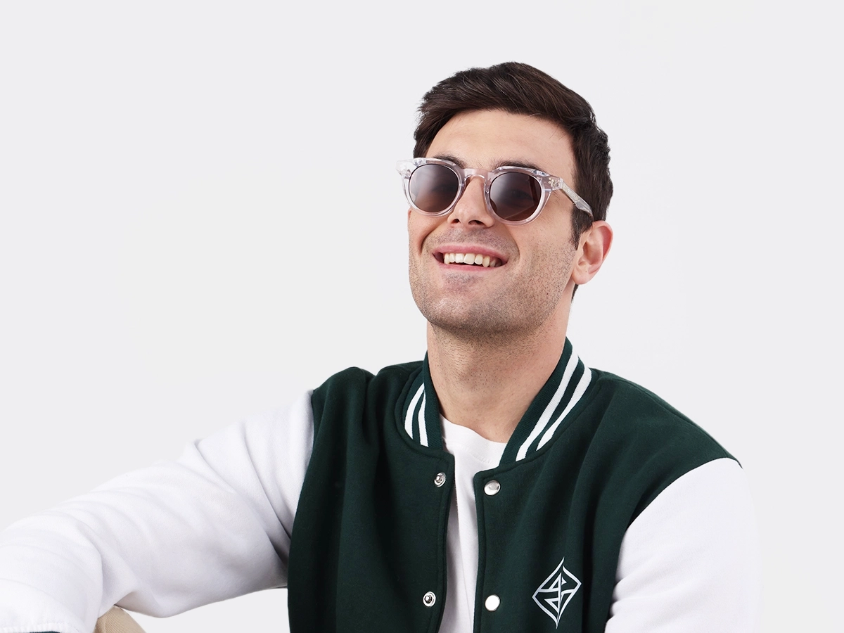 Crystal Clear Acetate Cat Eye Sunglasses 41