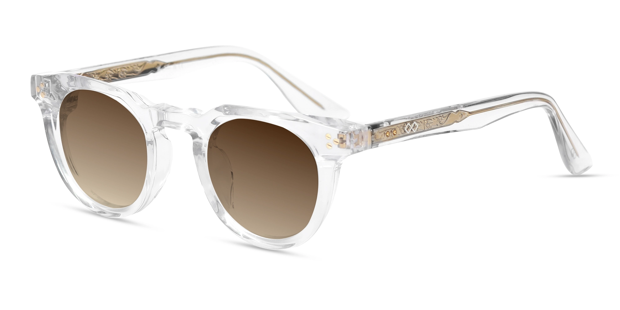 Crystal Clear Acetate Cat Eye Sunglasses-3