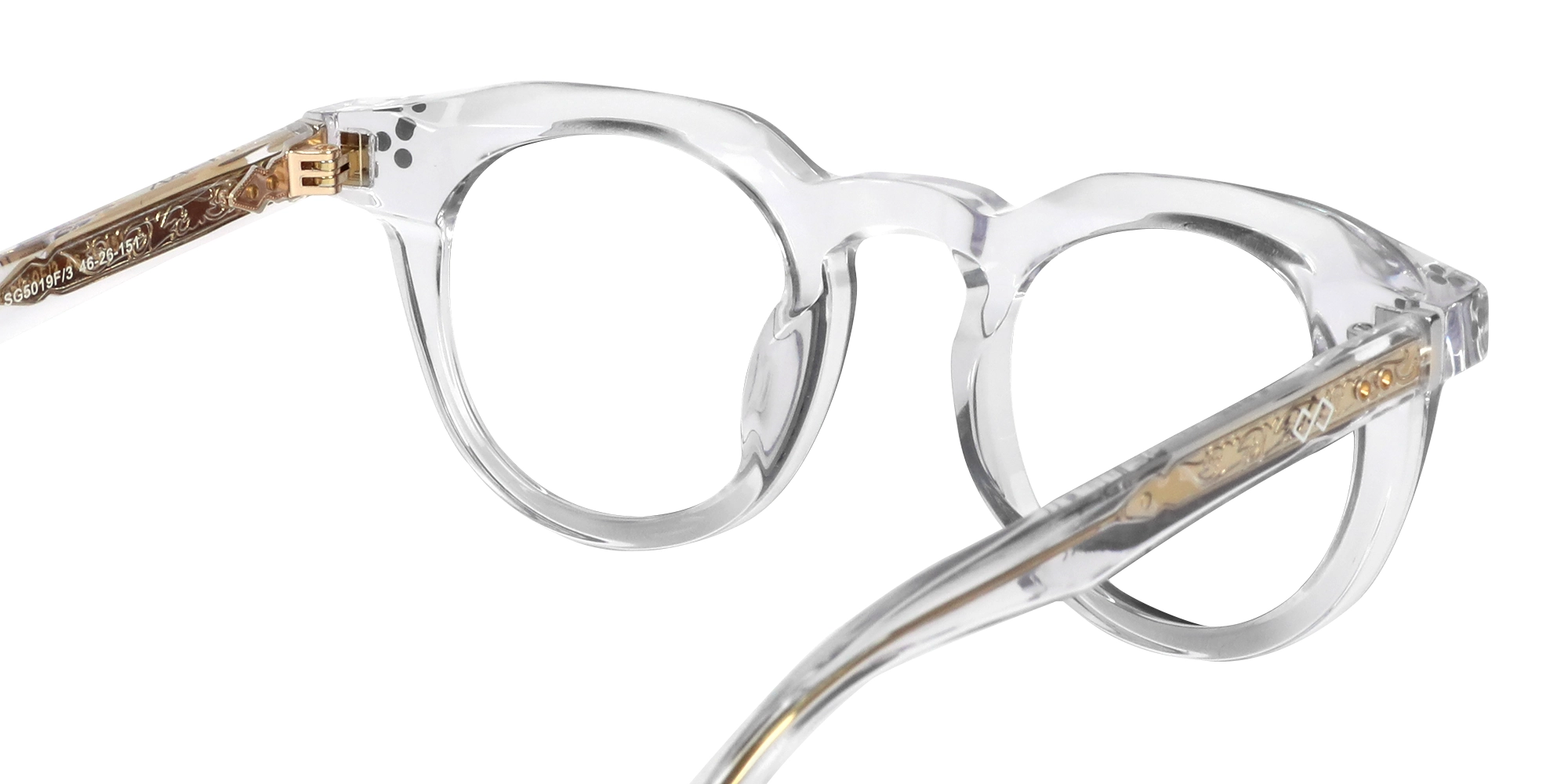 Crystal Clear Round Cat-eye Glasses-5