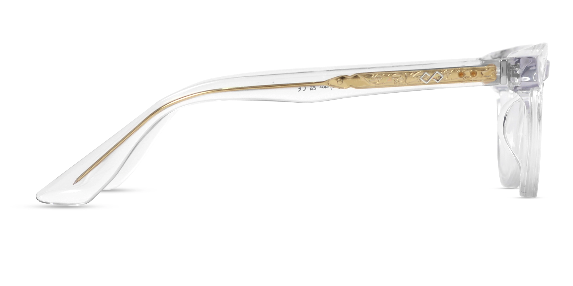 Crystal Clear Round Cat-eye Glasses-4