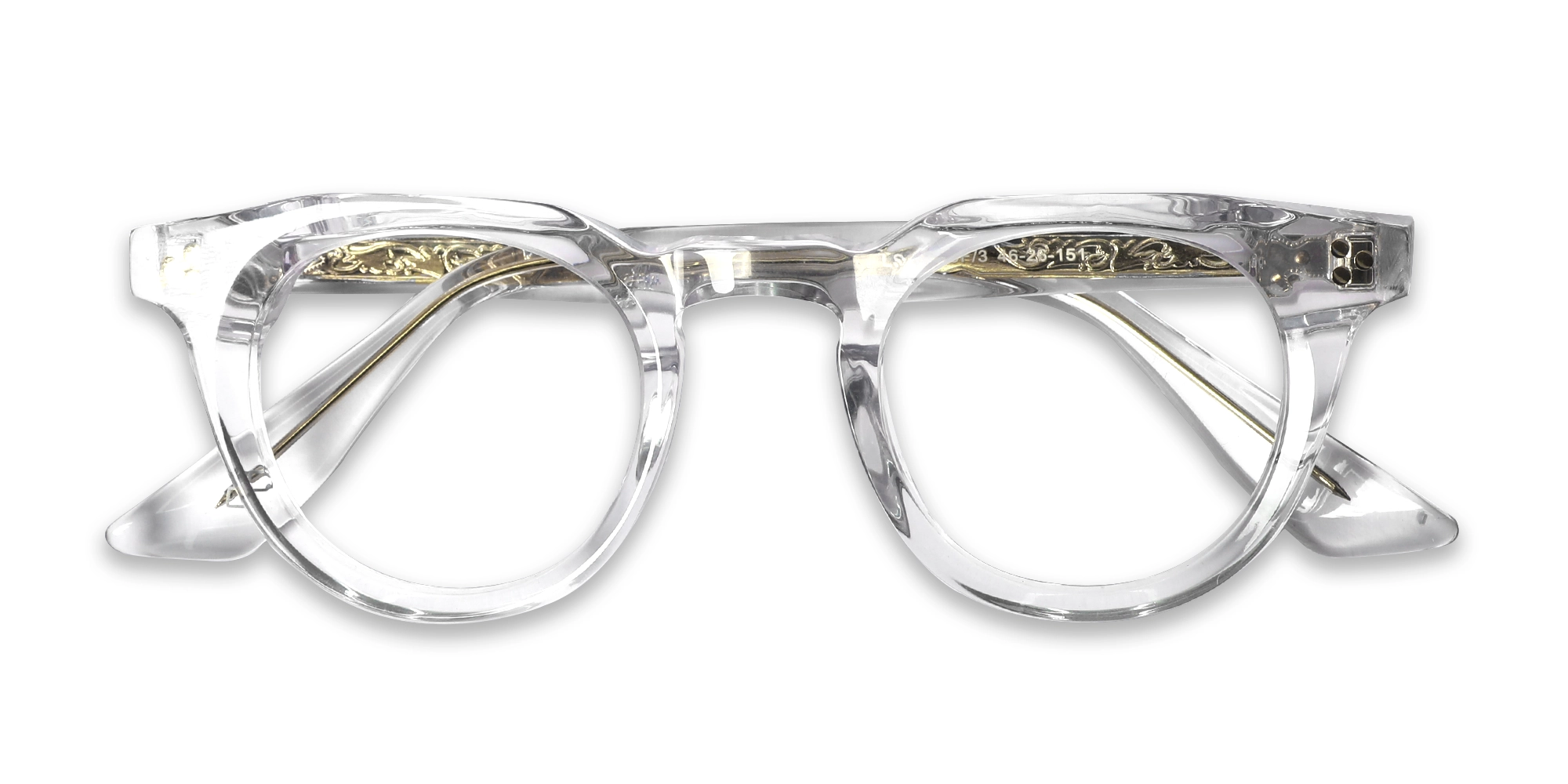 Crystal Clear Round Cat-eye Glasses-6