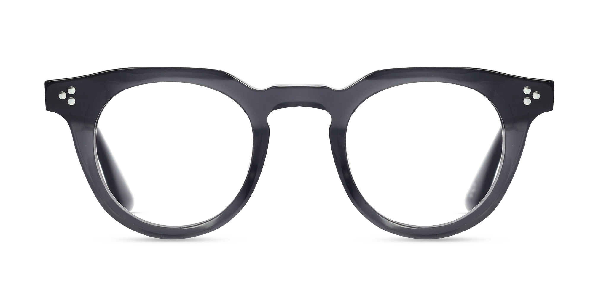Acacia Grey Round Cat-eye Glasses-1 Acacia Grey Round Cat-eye Glasses-1