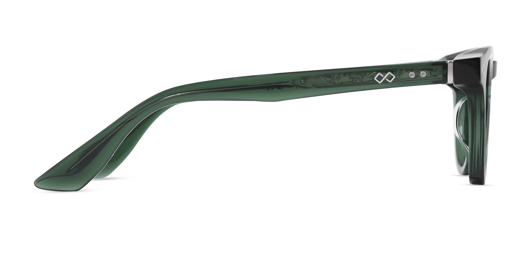 Crystal Hunter Green Cat Eye Sunglasses-4