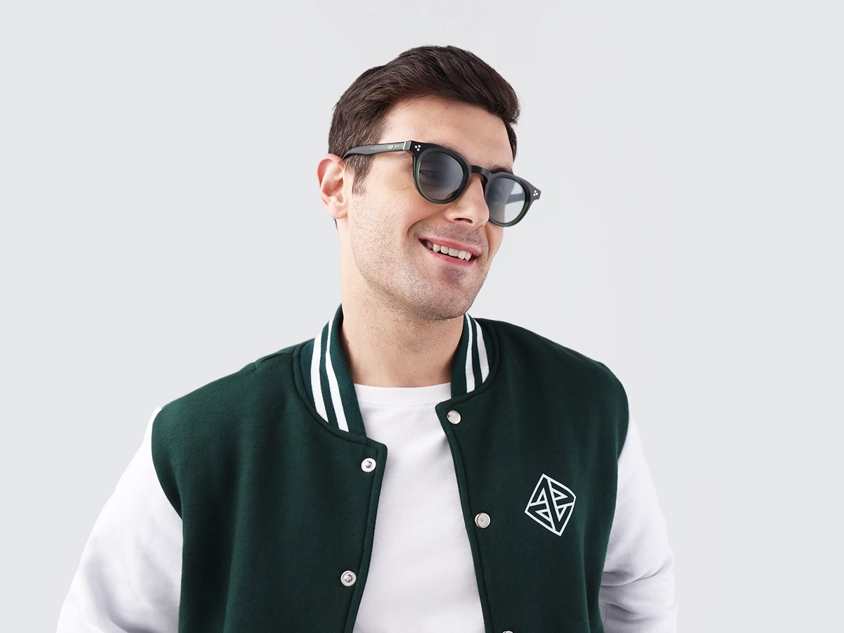 Crystal Hunter Green Cat Eye Sunglasses 42