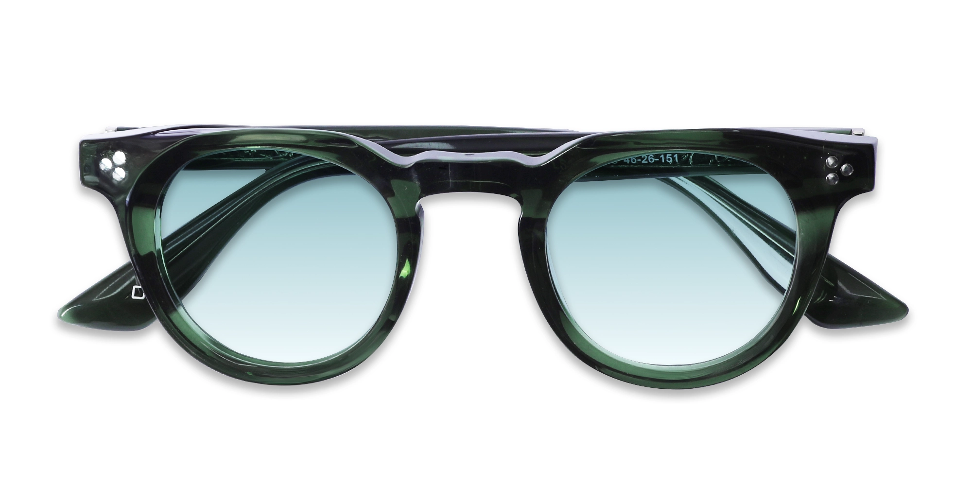 Crystal Hunter Green Cat Eye Sunglasses-6