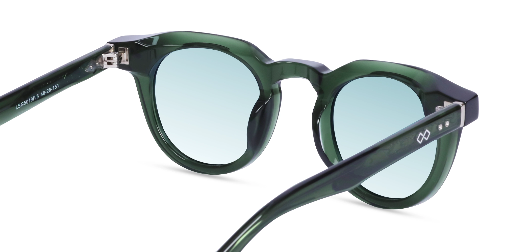 Crystal Hunter Green Cat Eye Sunglasses-5