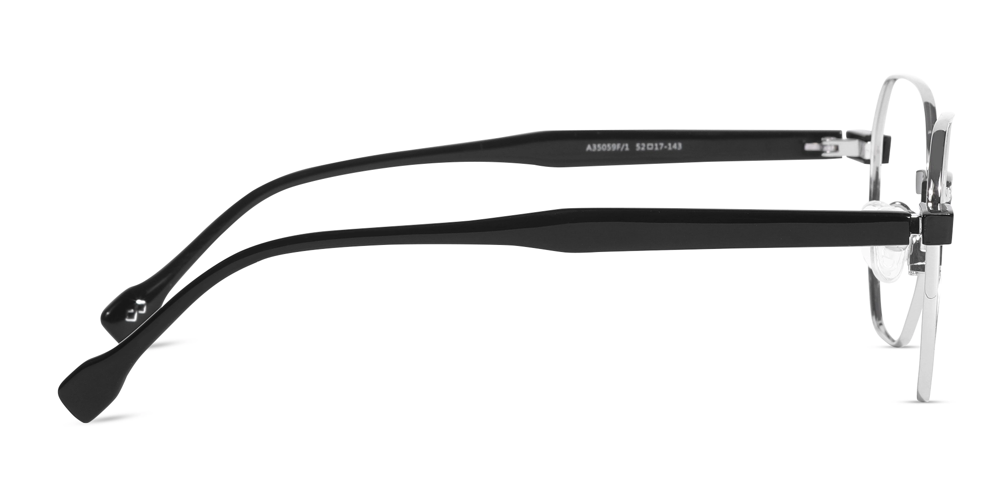 Silver Geometric Metal Full Rim Eyeglassses-4