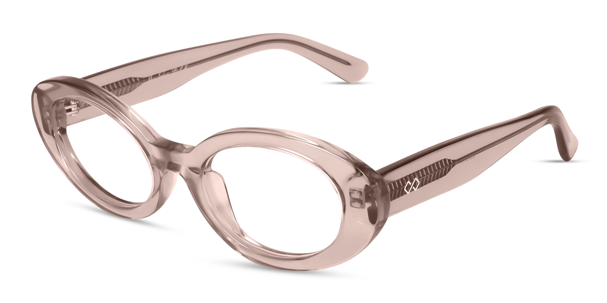 Crystal Pink Oval Glasses Crystal Pink Oval Glasses