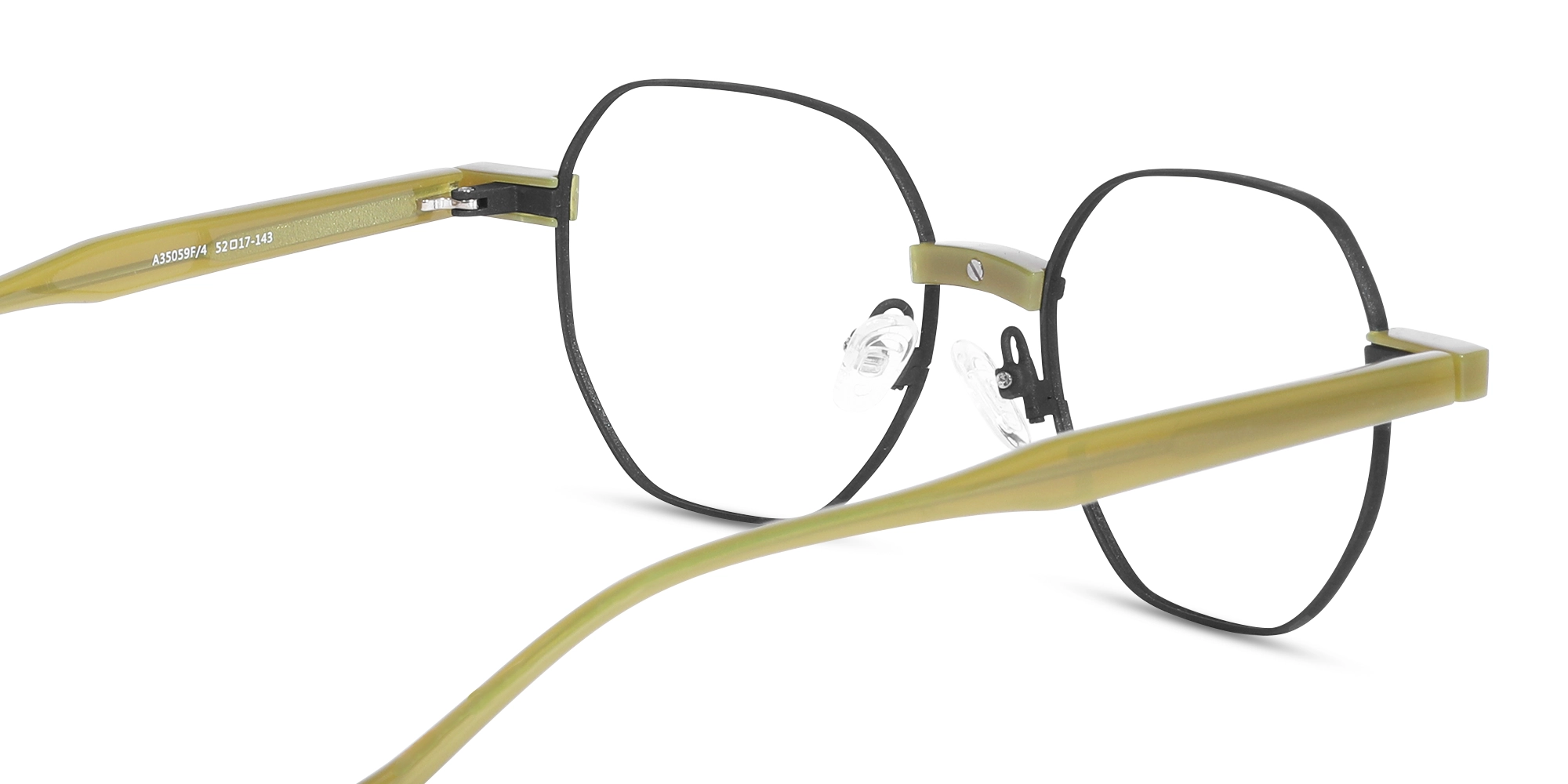 Black Geometric Glasses For Men & Women-5