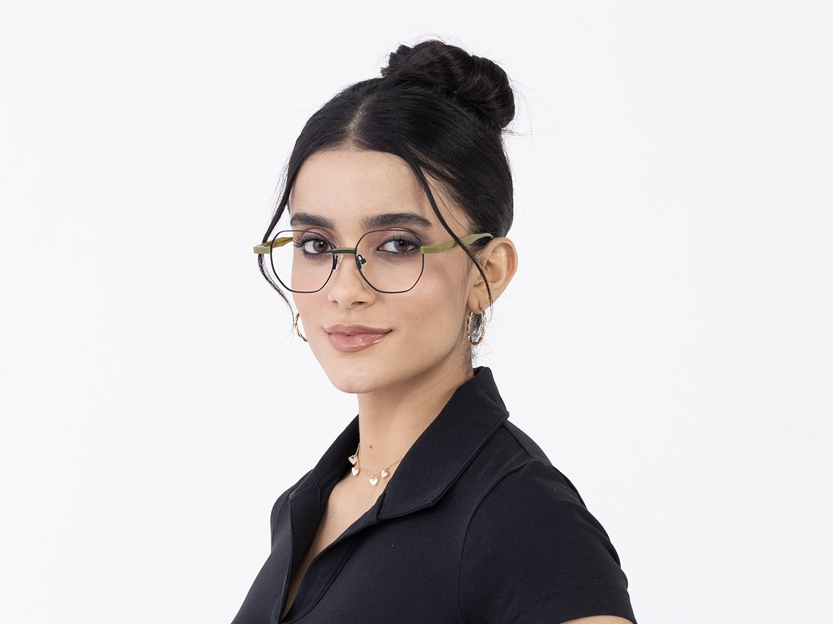 Black Geometric Glasses For Men & Women 52