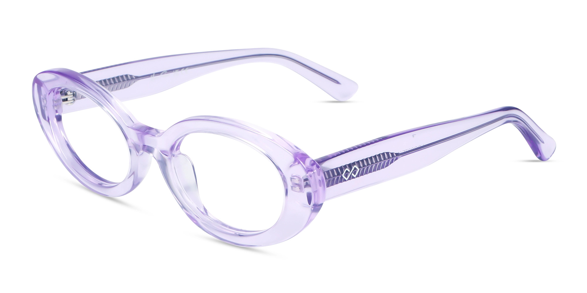 Crystal Wisteria Oval Acetate Glasses Crystal Wisteria Oval Acetate Glasses