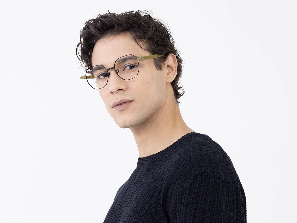Black Geometric Glasses For Men & Women 42