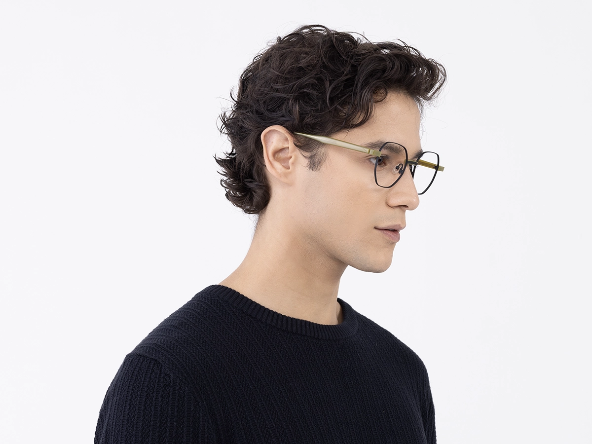 Black Geometric Glasses For Men & Women 43