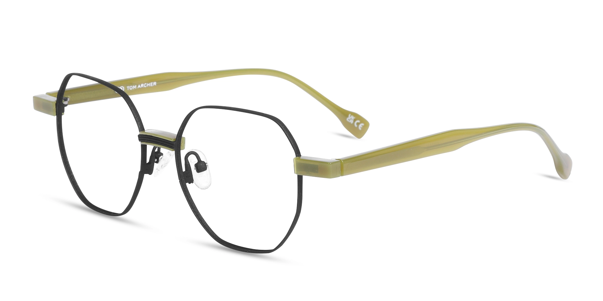 Black Geometric Glasses For Men & Women-3