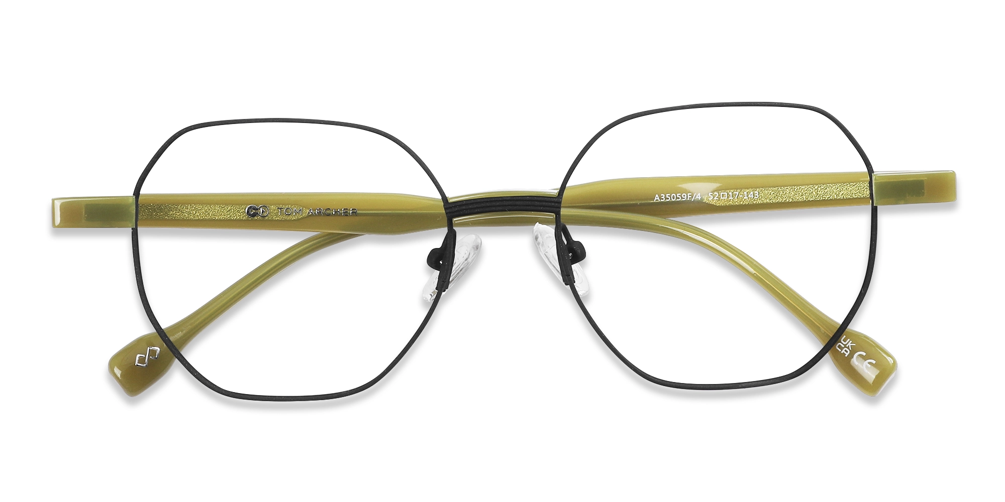 Black Geometric Glasses For Men & Women-6