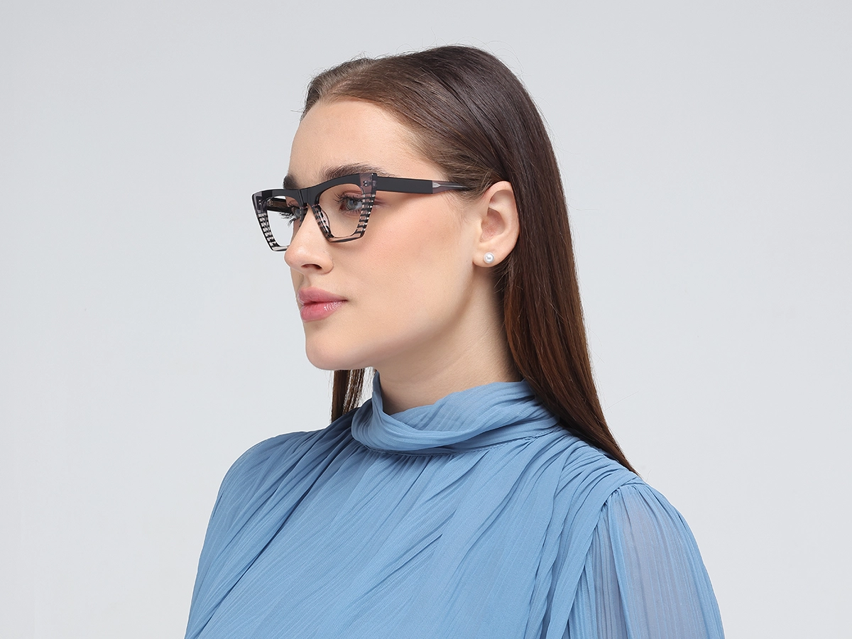 Black Cat Eye Eyeglass Frames-53