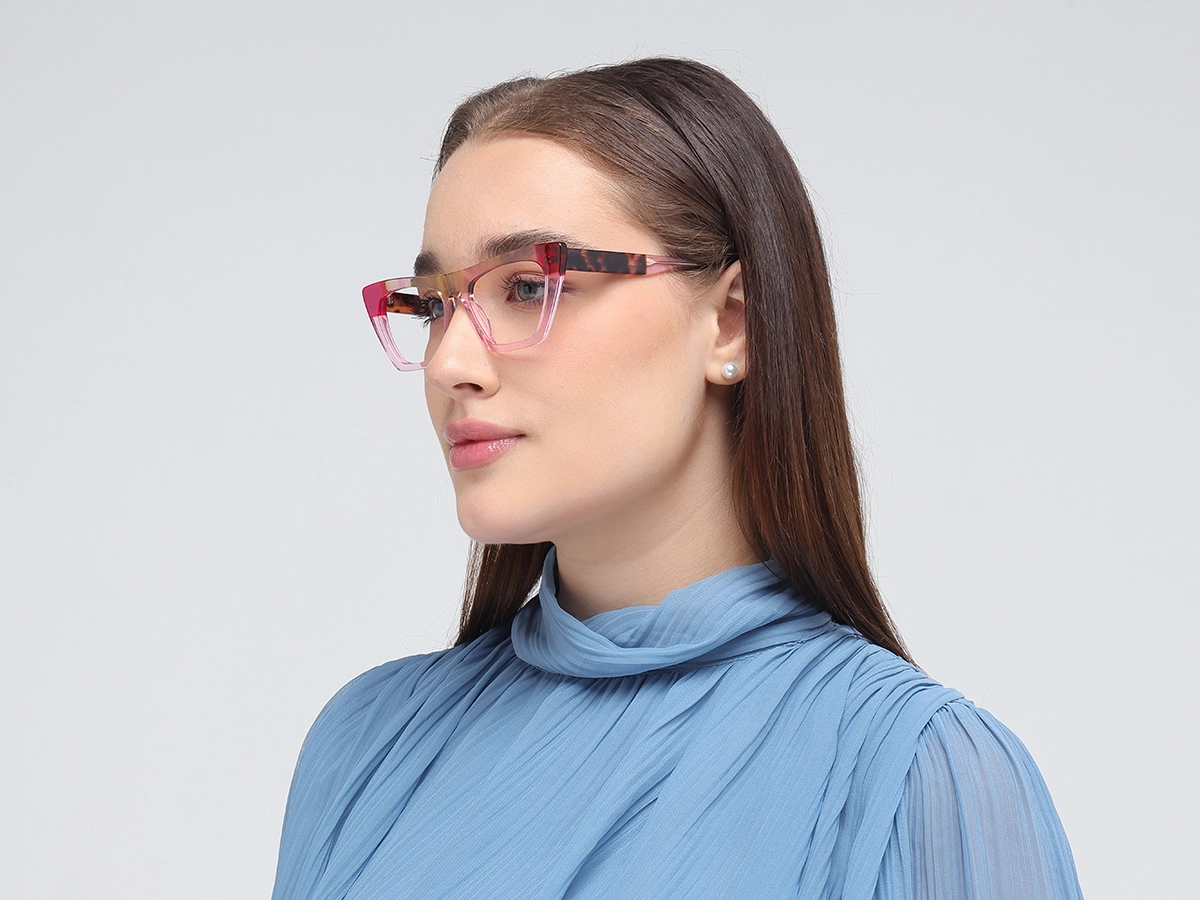 Crystal Pink Cat Eye Frames-53