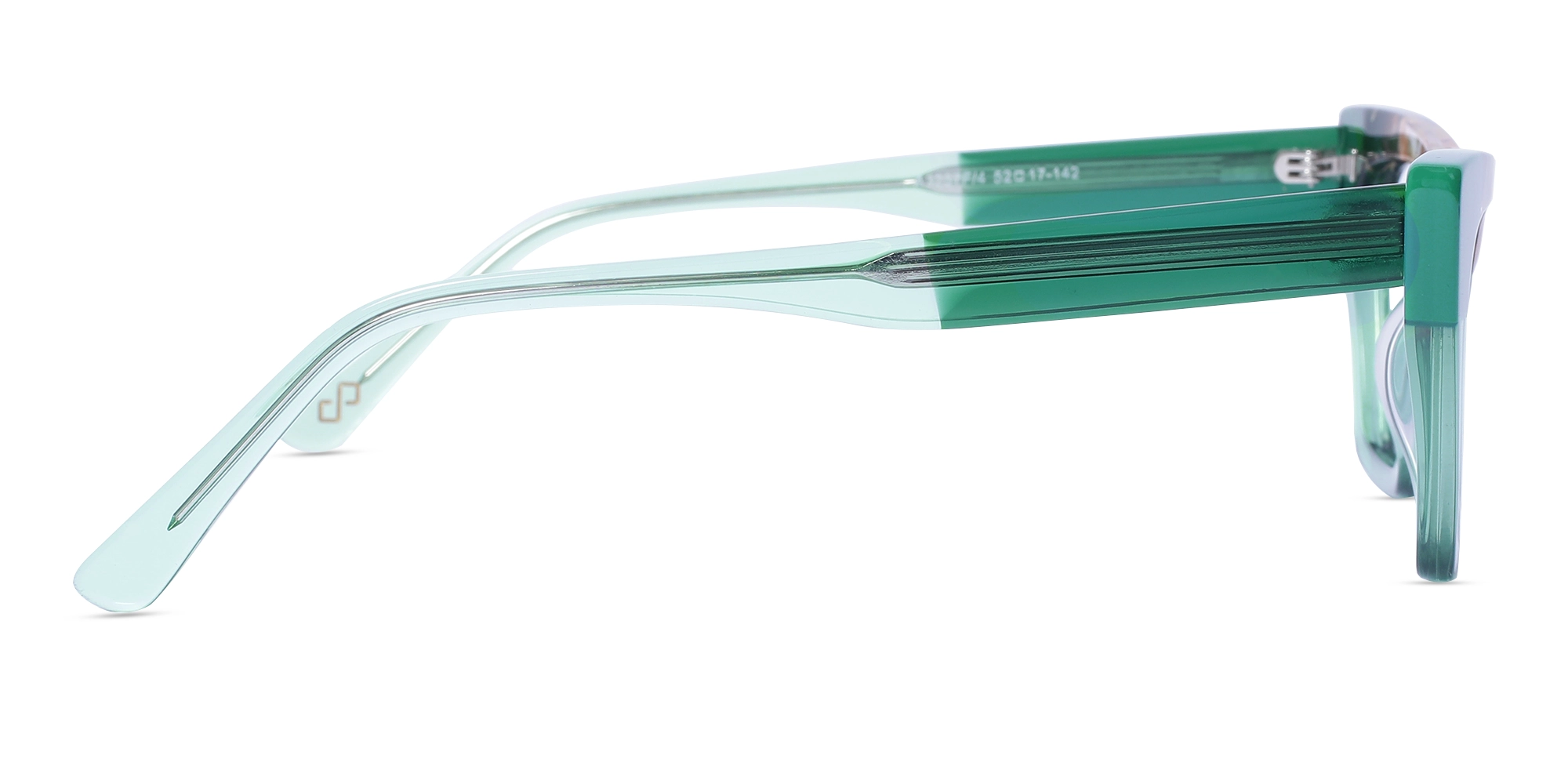 Crystal Dull Teal Cat Eye Glasses-4