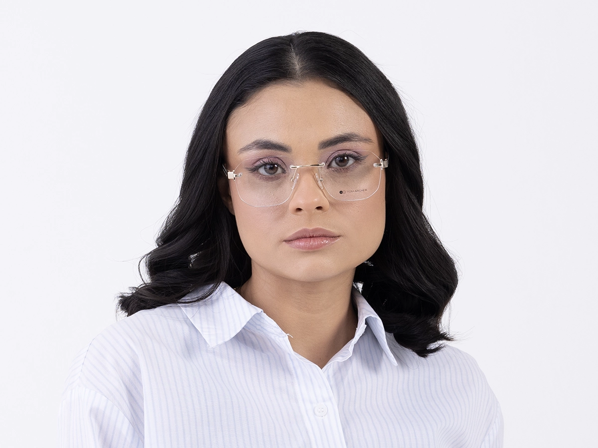 Gold Rimless Eyeglasses 51