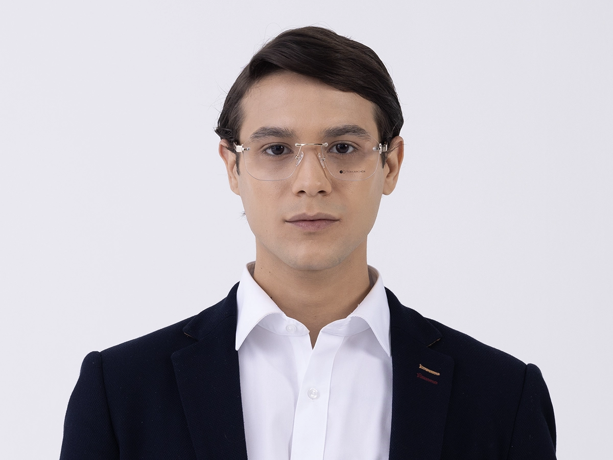 Gold Rimless Eyeglasses 41