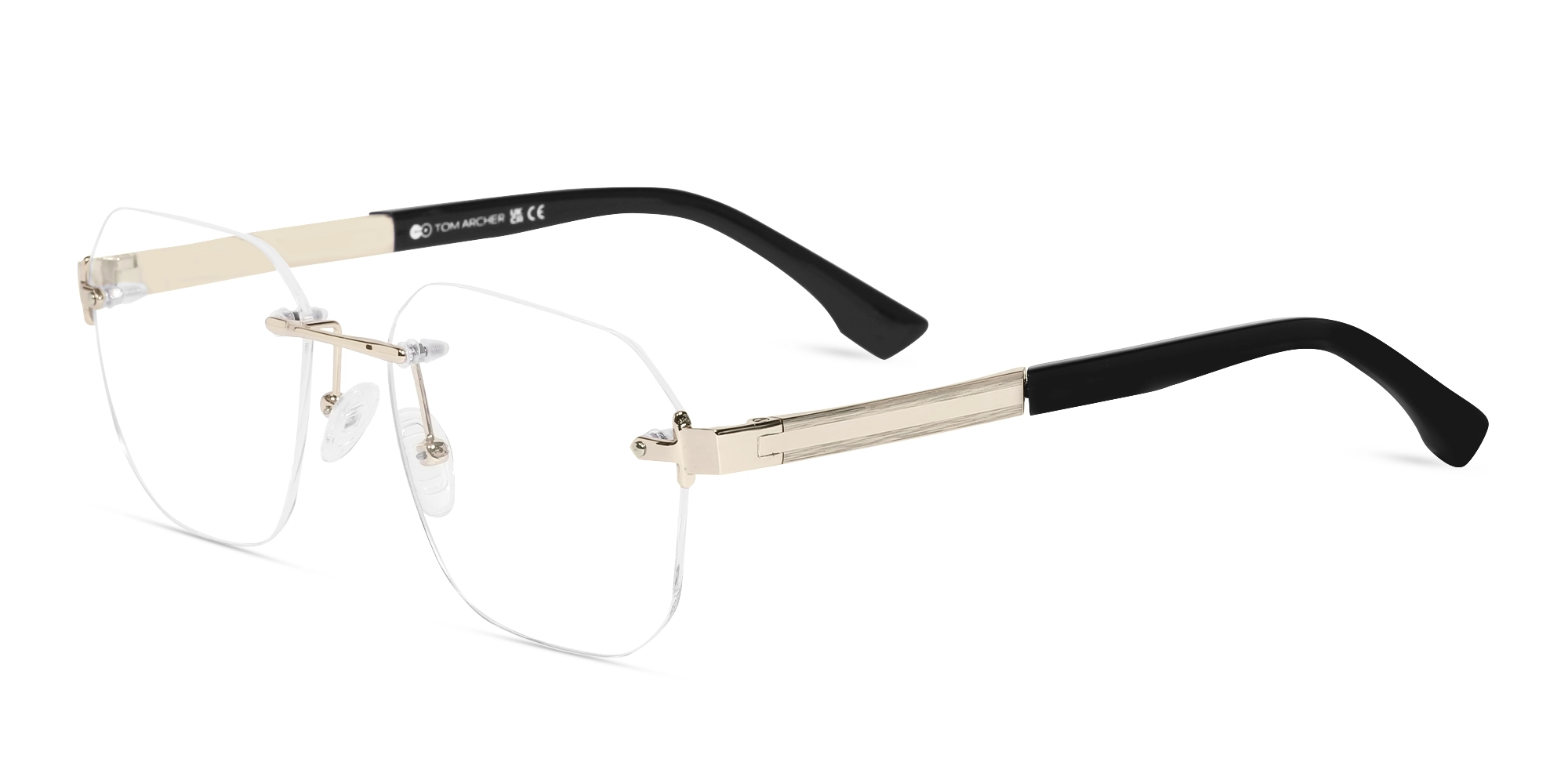 Gold Rimless Eyeglasses-3