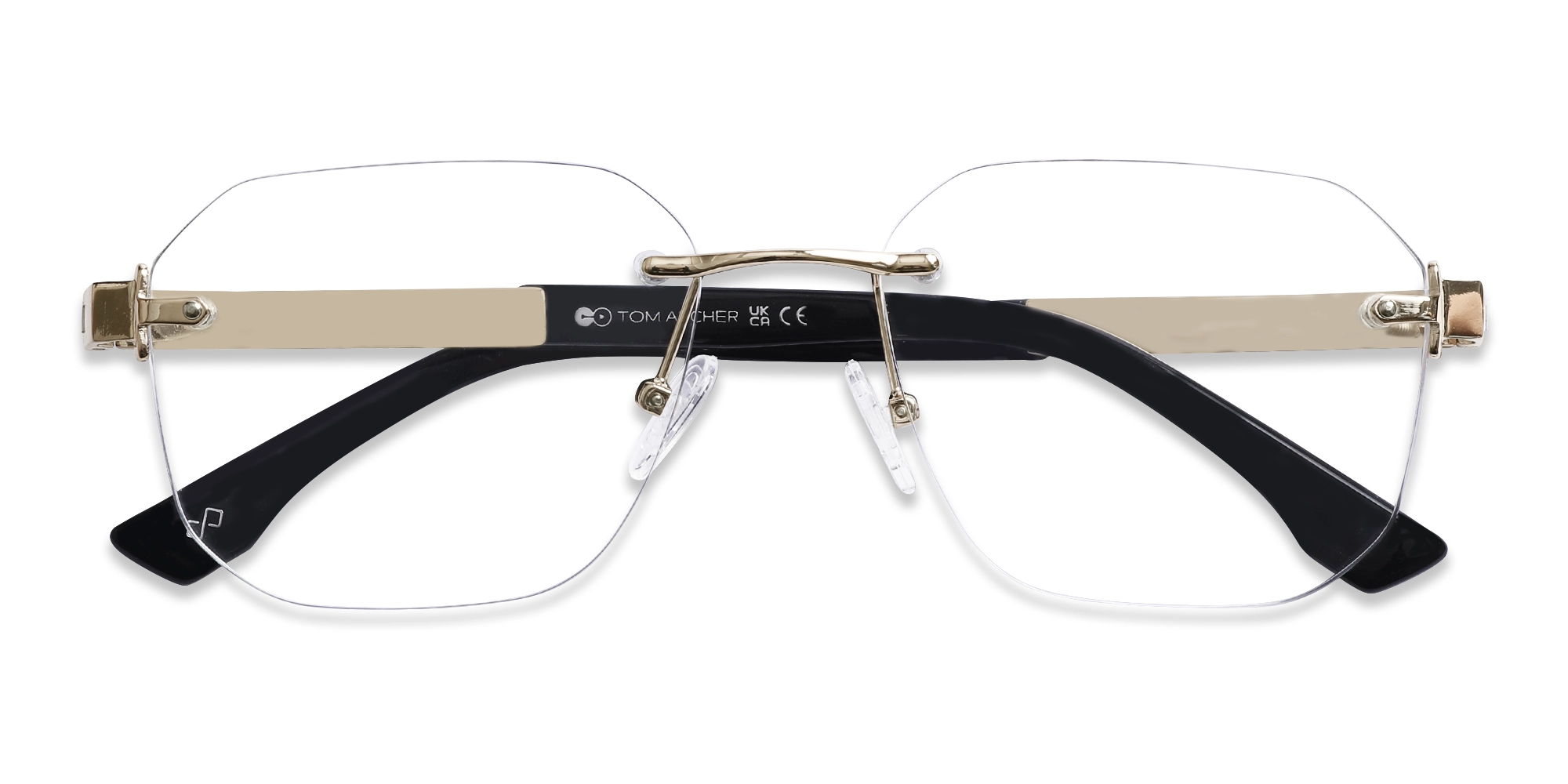 Gold Rimless Eyeglasses-6