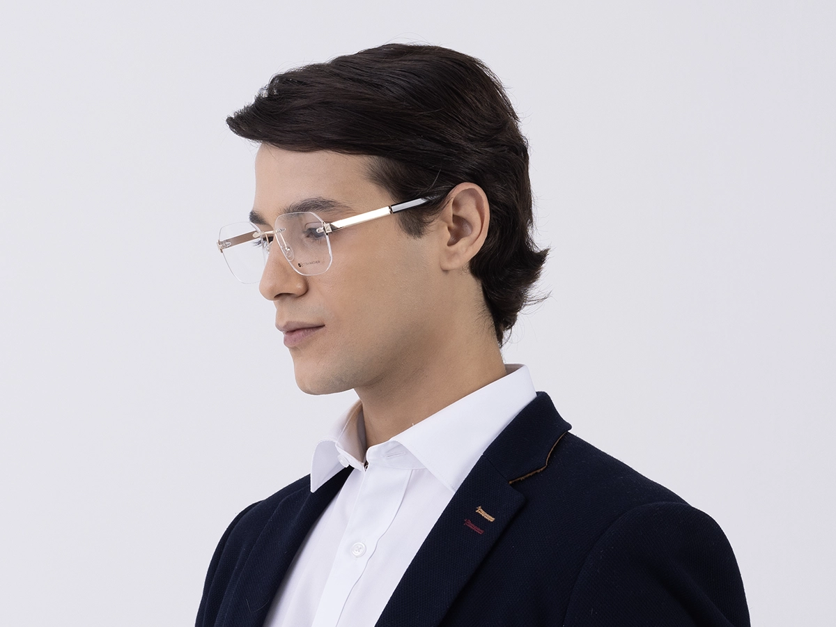 Gold Rimless Eyeglasses 42