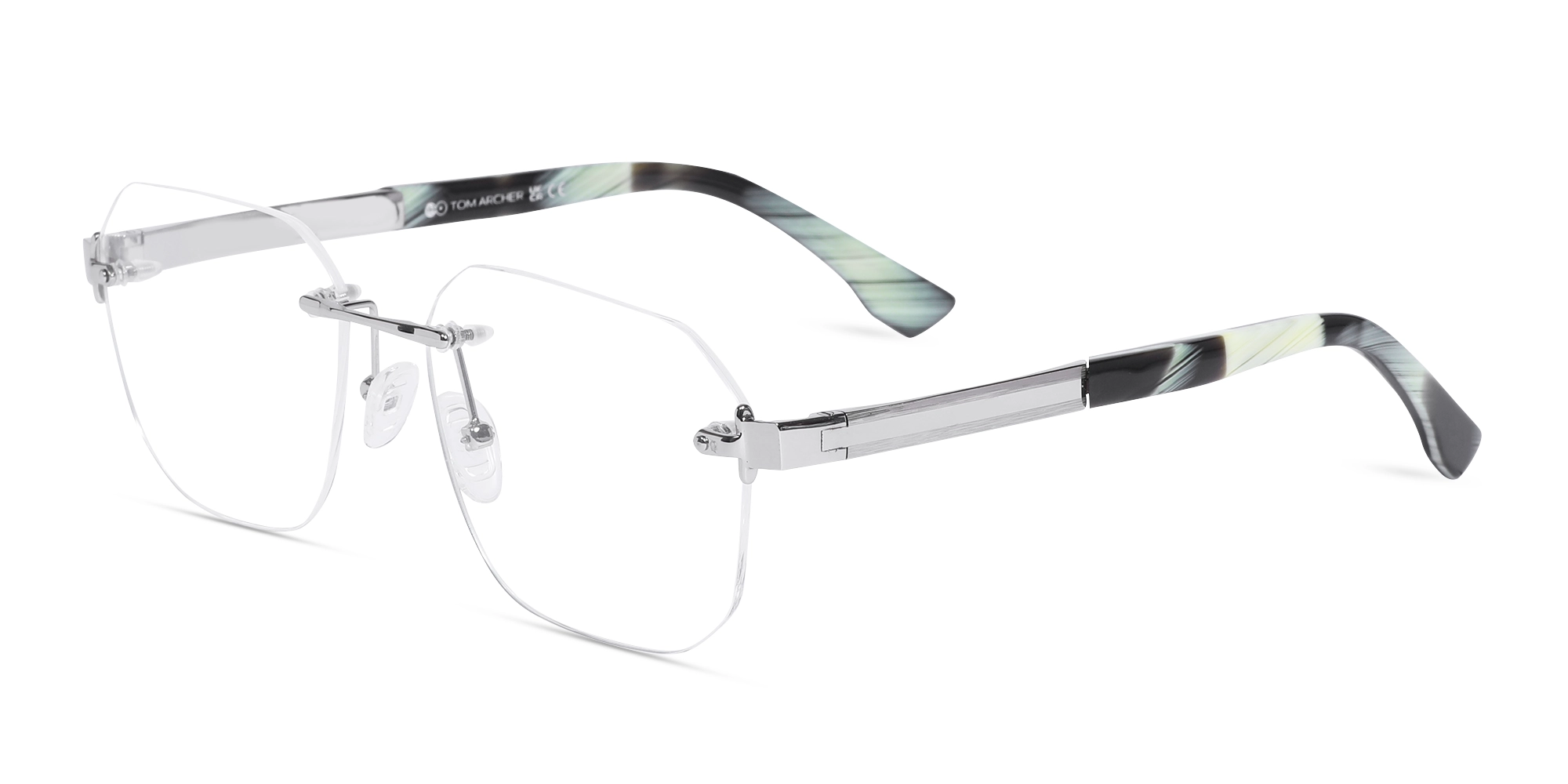 Silver Rimless Eyeglasses-3 Silver Rimless Eyeglasses-3