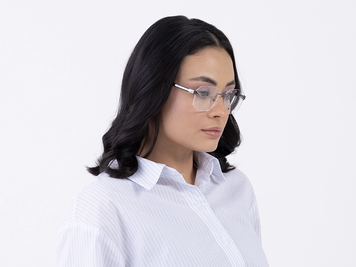 Rimless Glasses With Nose Pad 53