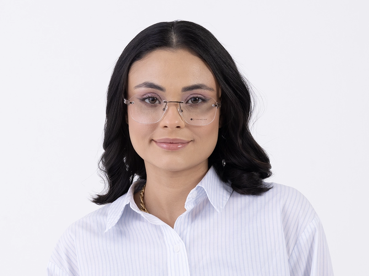 Rectangle Rimless Prescription Glasses 51