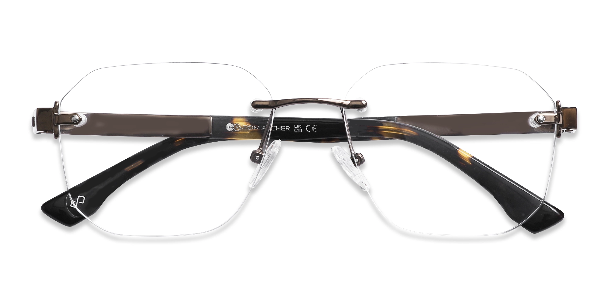 Rectangle Rimless Prescription Glasses-6