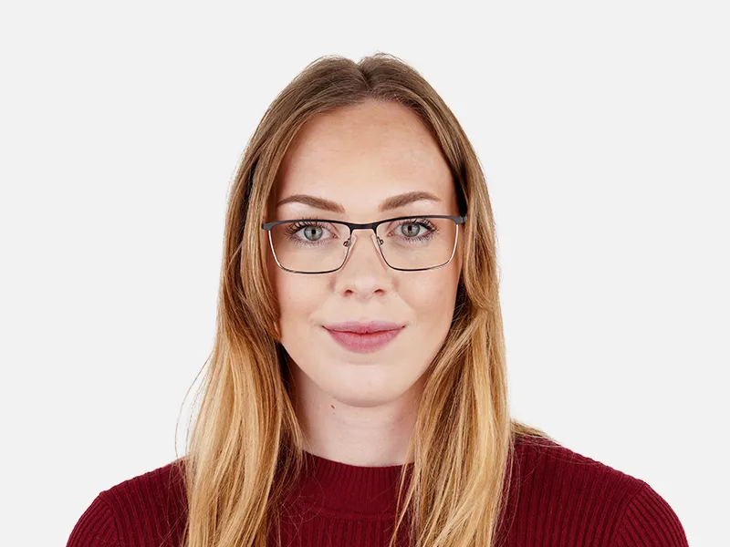 black and blue gunmetal rectangular full rim glasses frames-2