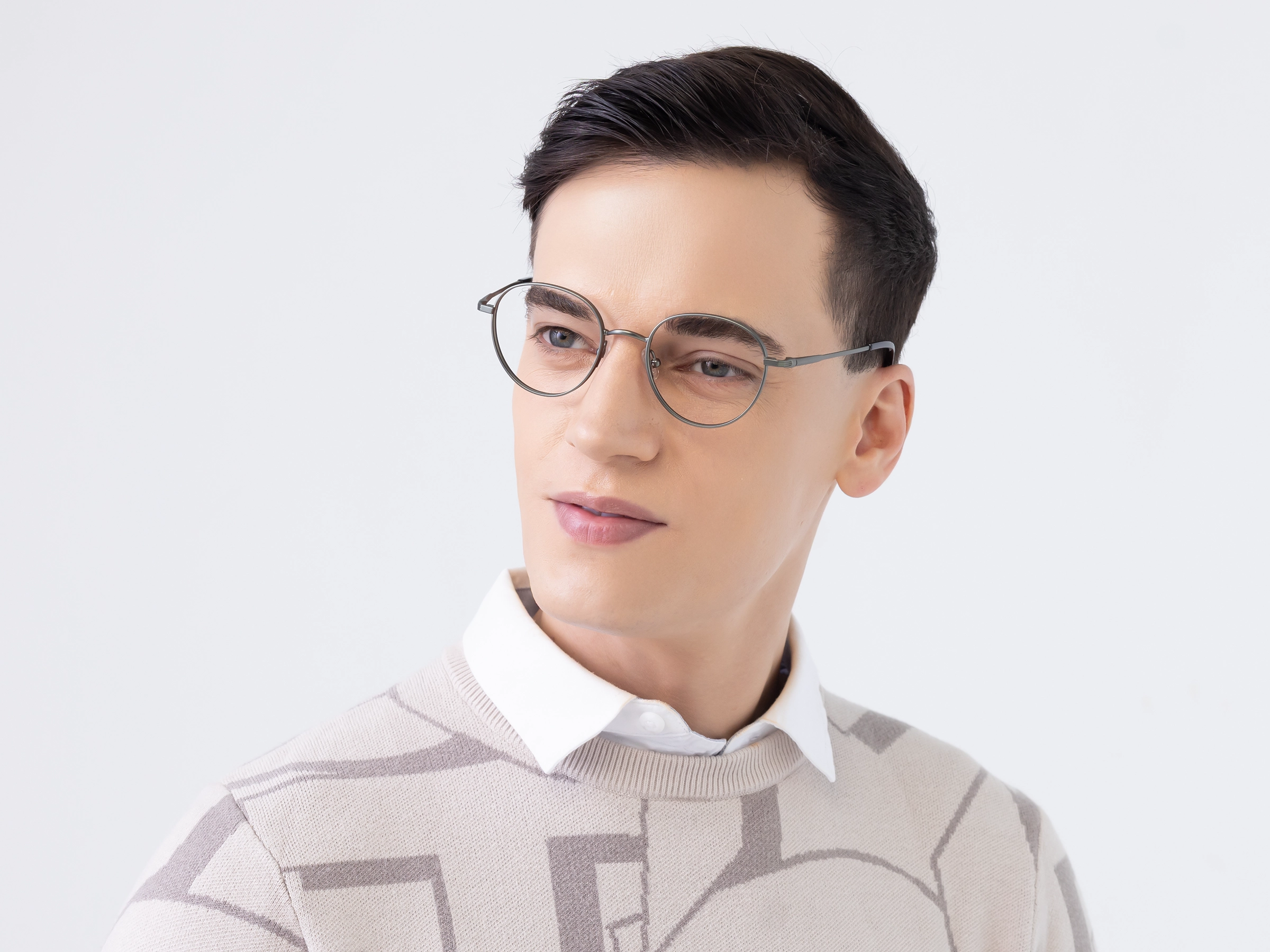 Midnight Green Round Glasses