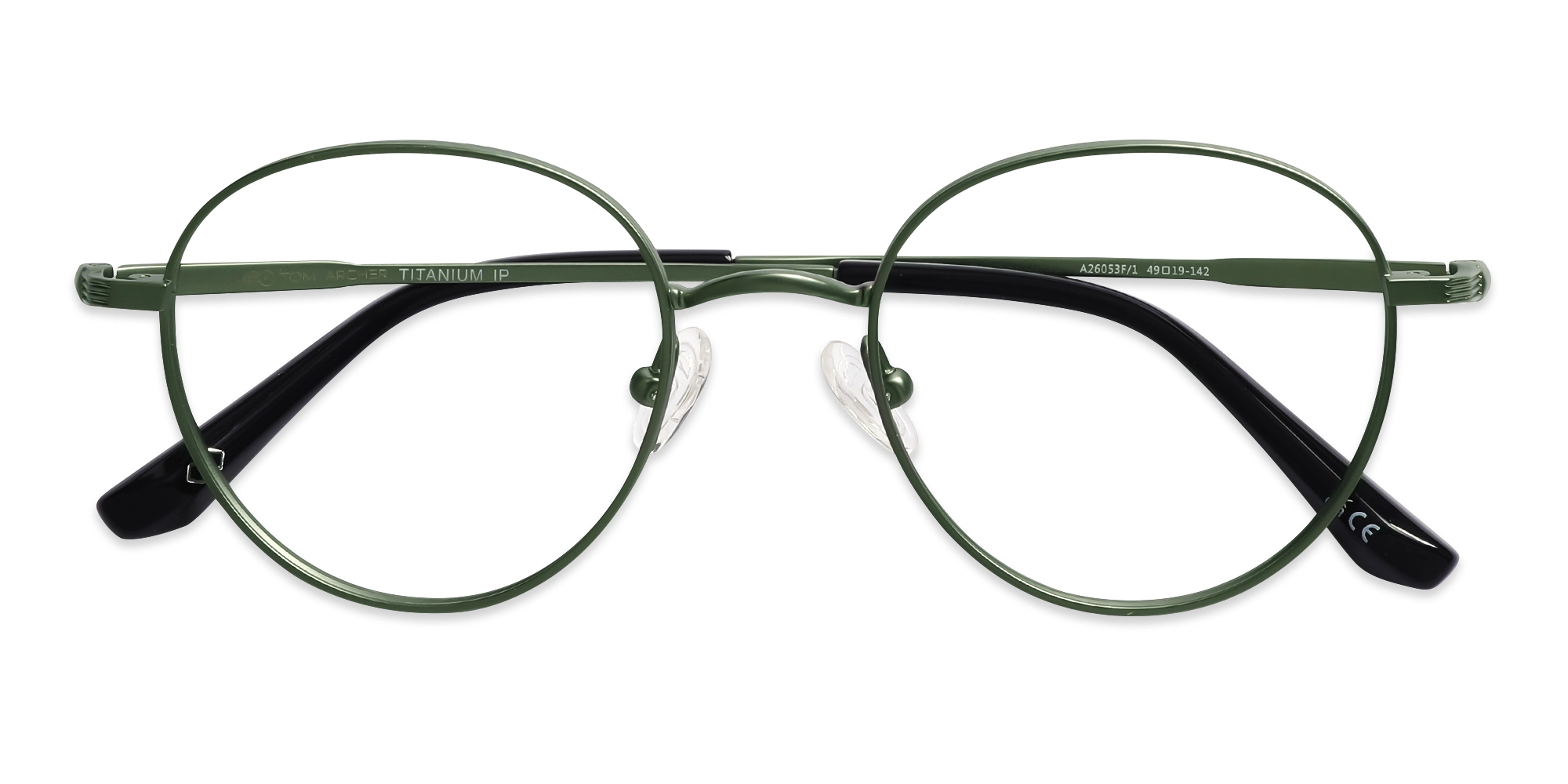Midnight Green Round Glasses