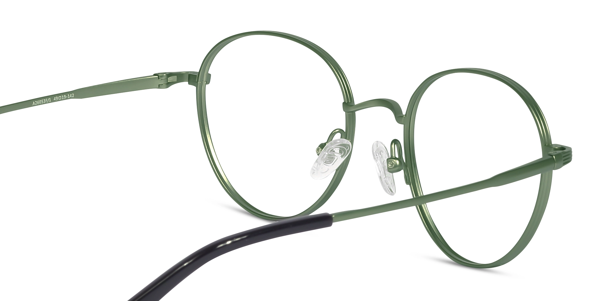 Midnight Green Round Glasses