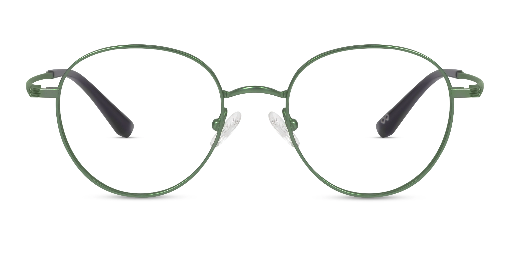 Midnight Green Round Glasses