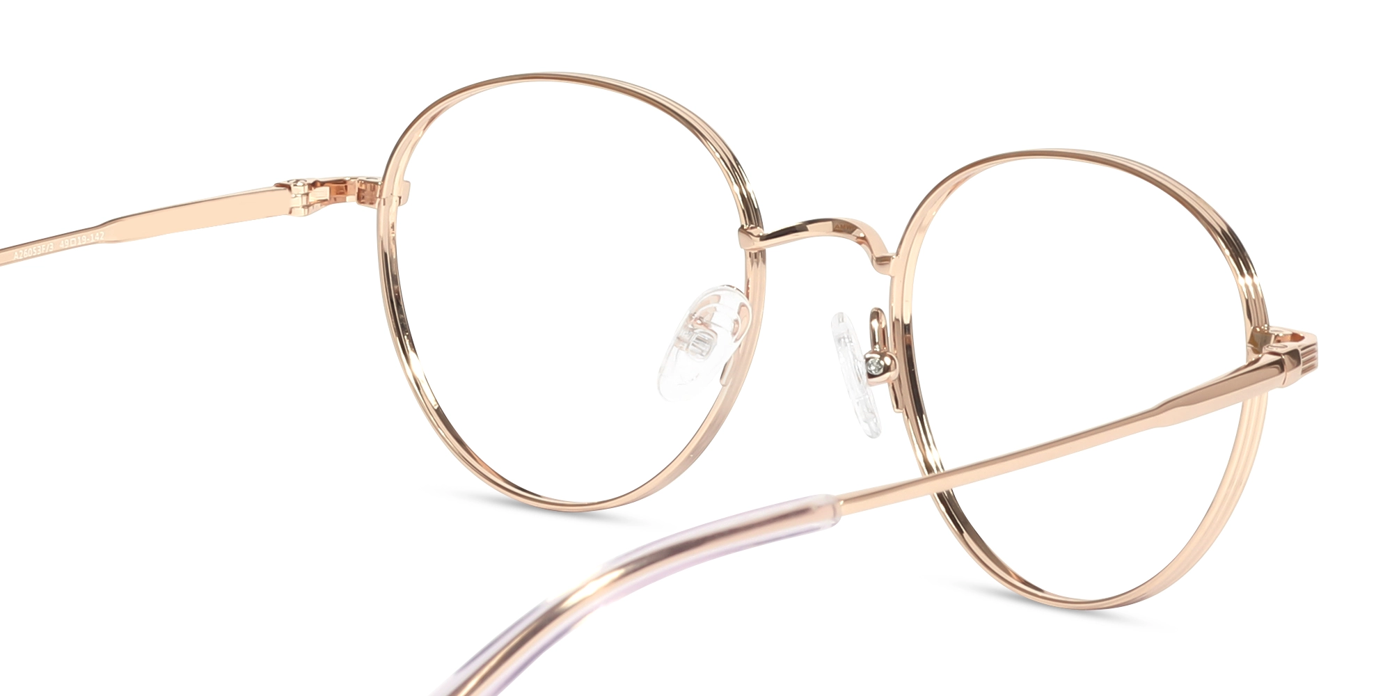 Rose Gold Round Metal Glasses