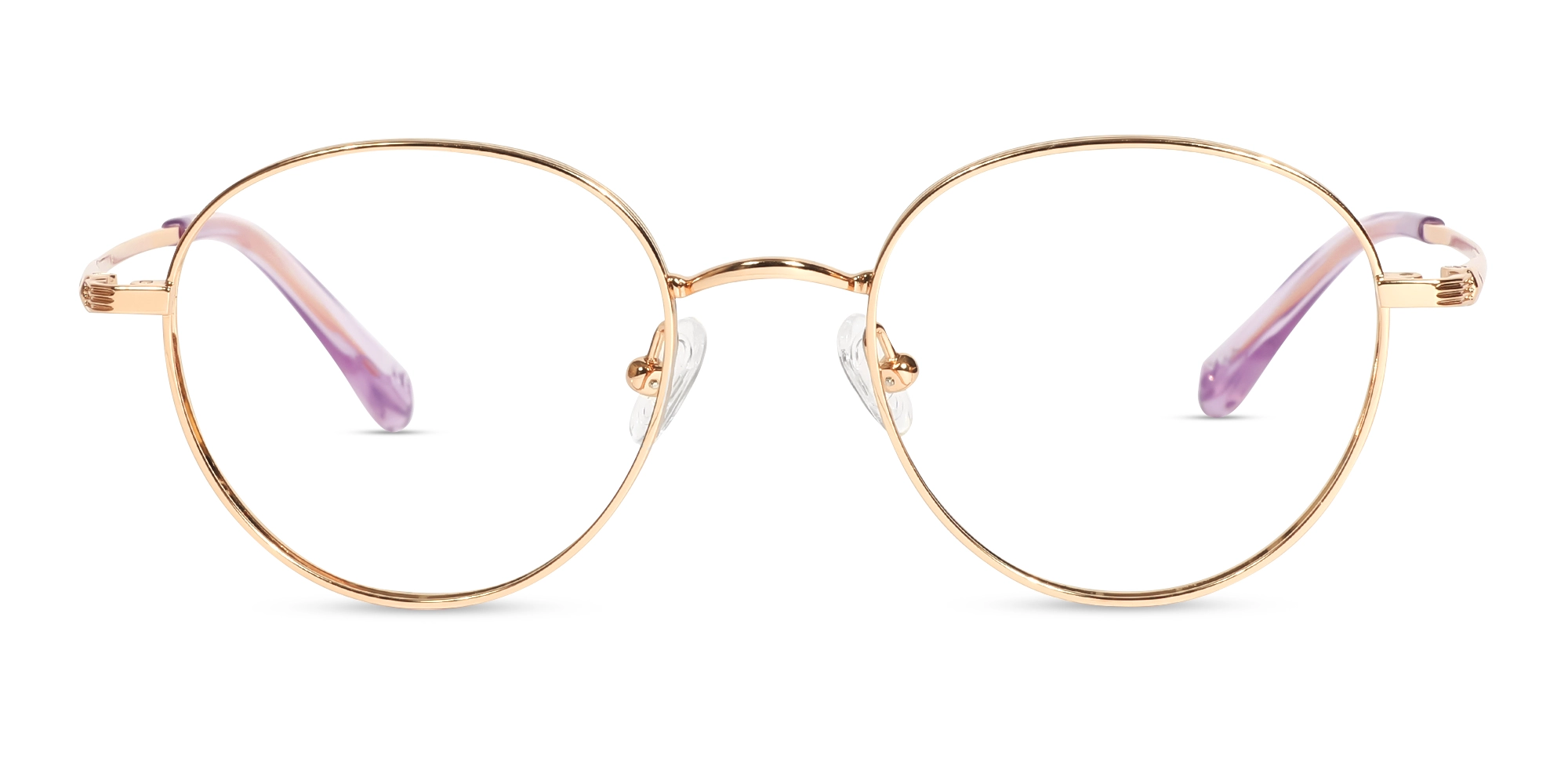 Rose Gold Round Metal Glasses