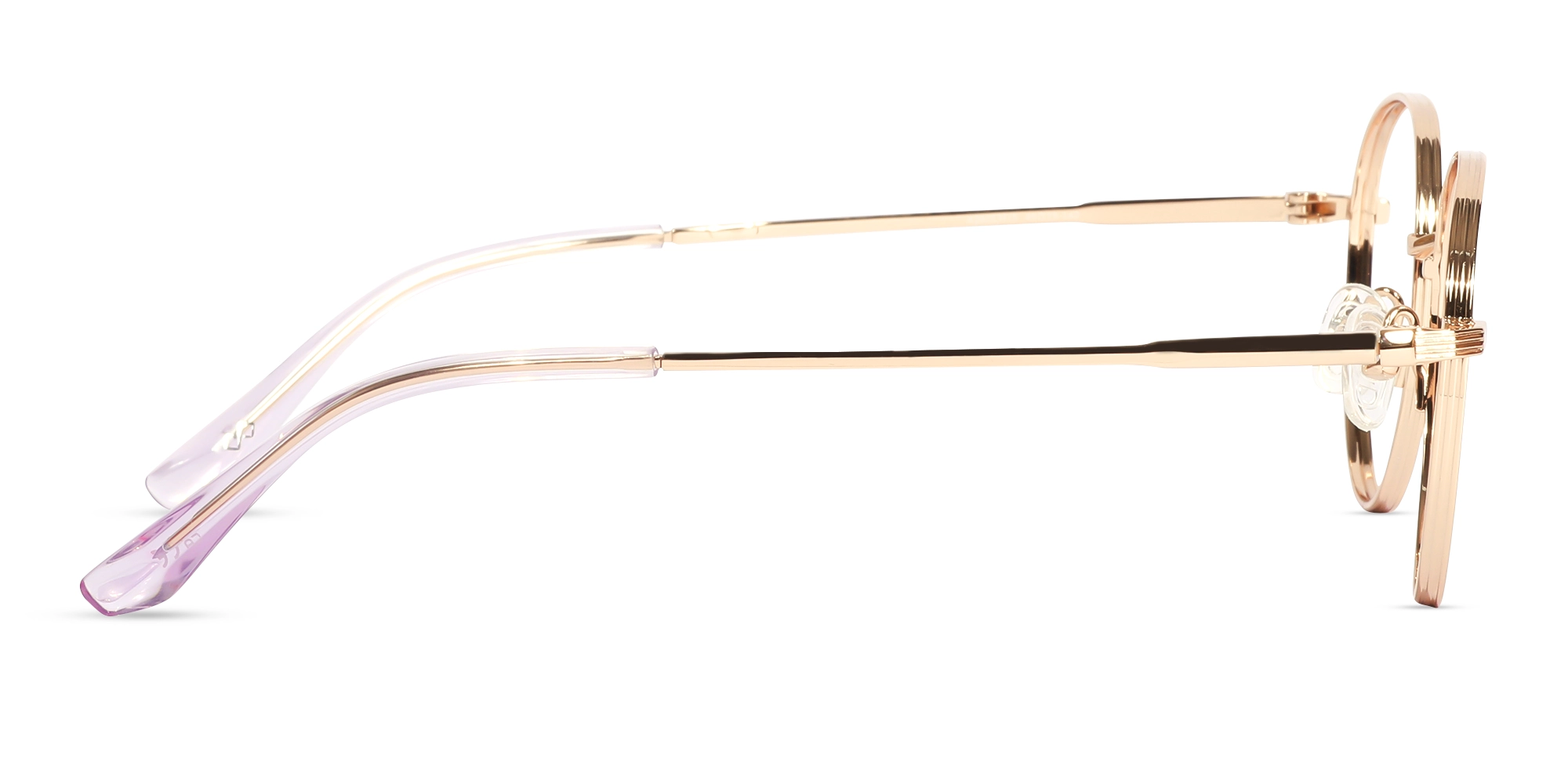 Rose Gold Round Metal Glasses