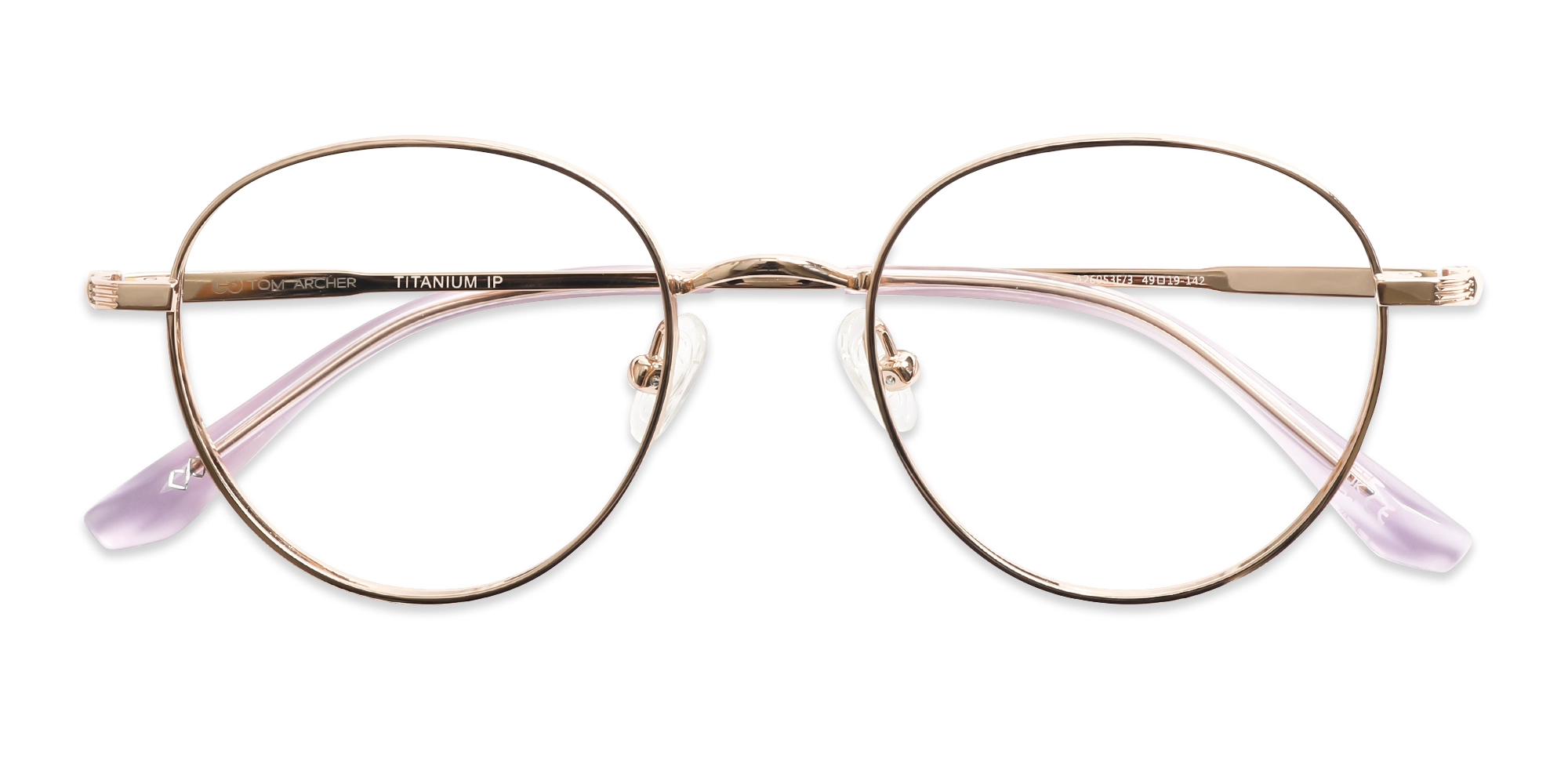 Rose Gold Round Metal Glasses