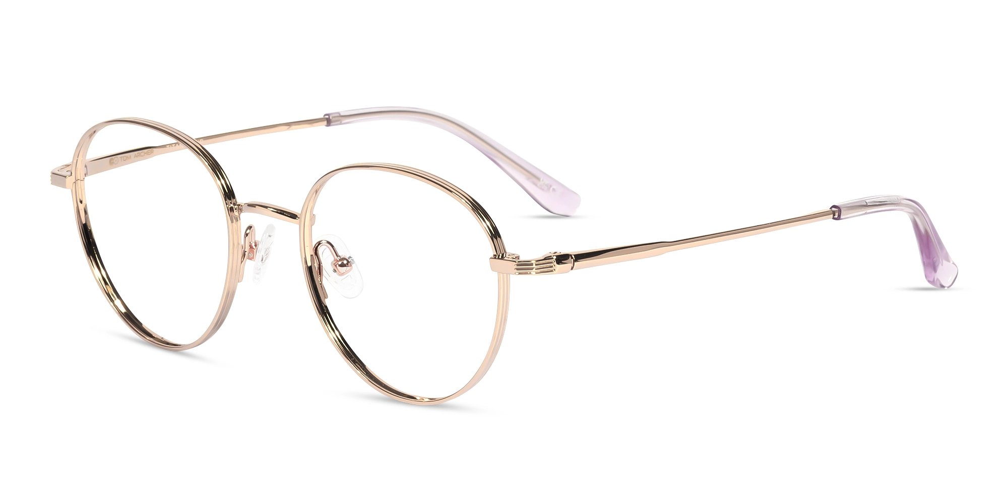 Rose Gold Round Metal Glasses