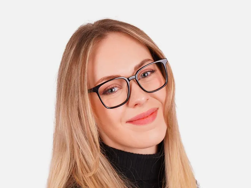 Black Square Full Rim Glasses-2